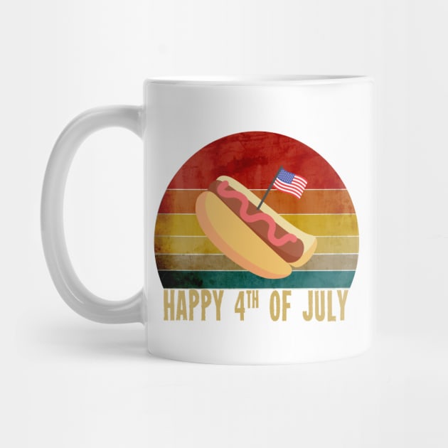 Retro Vintage  happy 4th of july ,Funny 4th Of July by DonVector